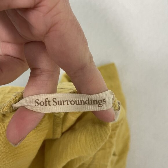 Soft Surroundings Pull-On Lightweight Breezy Pants Golden Yellow size Large - Picture 6 of 8
